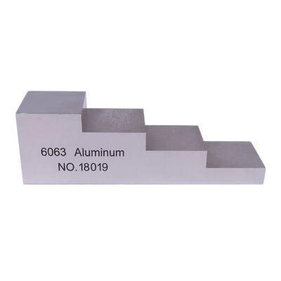 6063 Aluminum 4 Step Calibration Block with 0.25''-0.5''-0.75''-1.0'' Thickness for Ultrasonic Testing