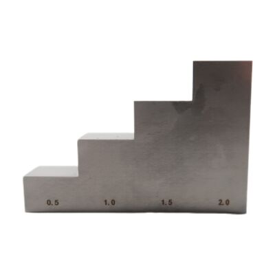 304 Edelstahl 4-Stufen-Kalibrierblock mit 0,5'-1,0'-1,5'-2,0' Dicke und 0,75