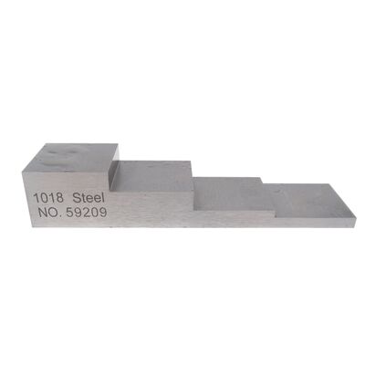 4 Schritte Ultraschallkalibrierblock mit 3-5-10-15mm Dicke in 1018 Stahl für Ultraschallprüfung