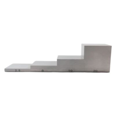 6063 Aluminium 4-Stufen-Kalibrierblock mit 2,5-5-10-20 mm Dicke für Ultraschallprüfung