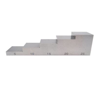 5 Schritte Ultraschallkalibrierblock mit 5-10-15-20-25MM Dicke und verschiedenen Materialien