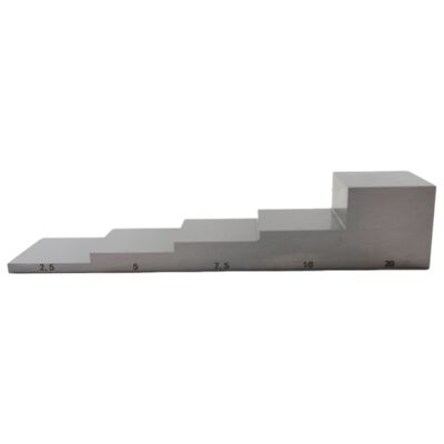 1018 Stahl 5-Stufen-Kalibrierblock mit 2,5-5-7,5-10-20 mm Dicke für Ultraschallprüfung